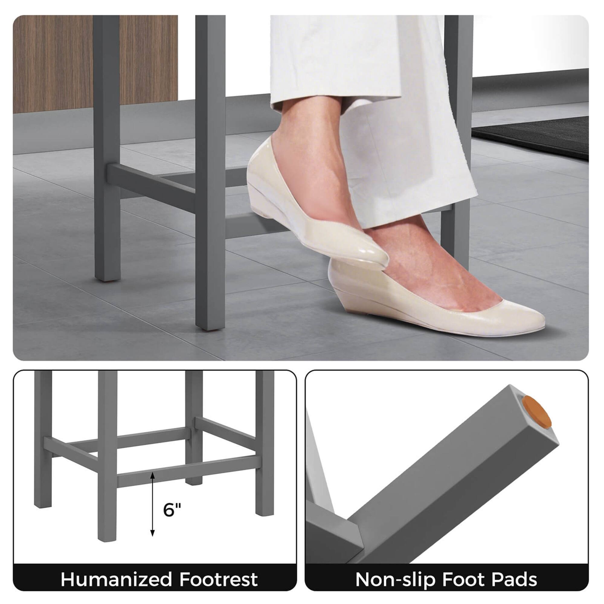 6" Humanized Footrest Non-slip Foot Pads