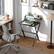 Alt View 1. Homcom - Small Folding Desk, 27.6 Inch Foldable Computer Desk with Monitor Shelf, Space Saving Portable Writing Table - Black.