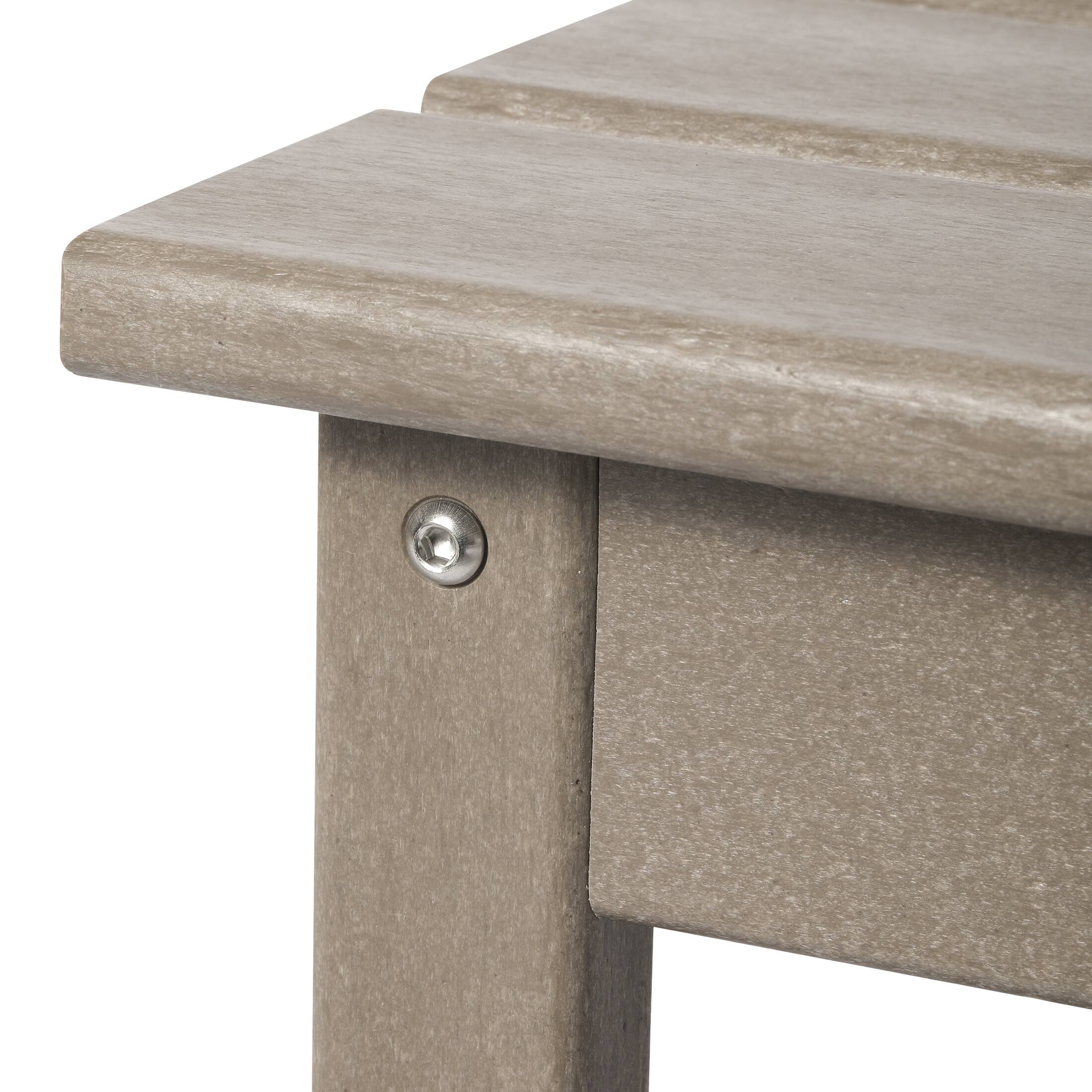 Alt View 3. WestinTrends - WestinTrends Malibu 35" length outdoor Coffee table for Adirondack chair - Weathered Wood.