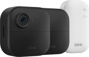 Blink - Outdoor 4 – Wireless smart security camera, two-year battery life, 1080p HD. Sync Module Core included – 2 Cameras - Black