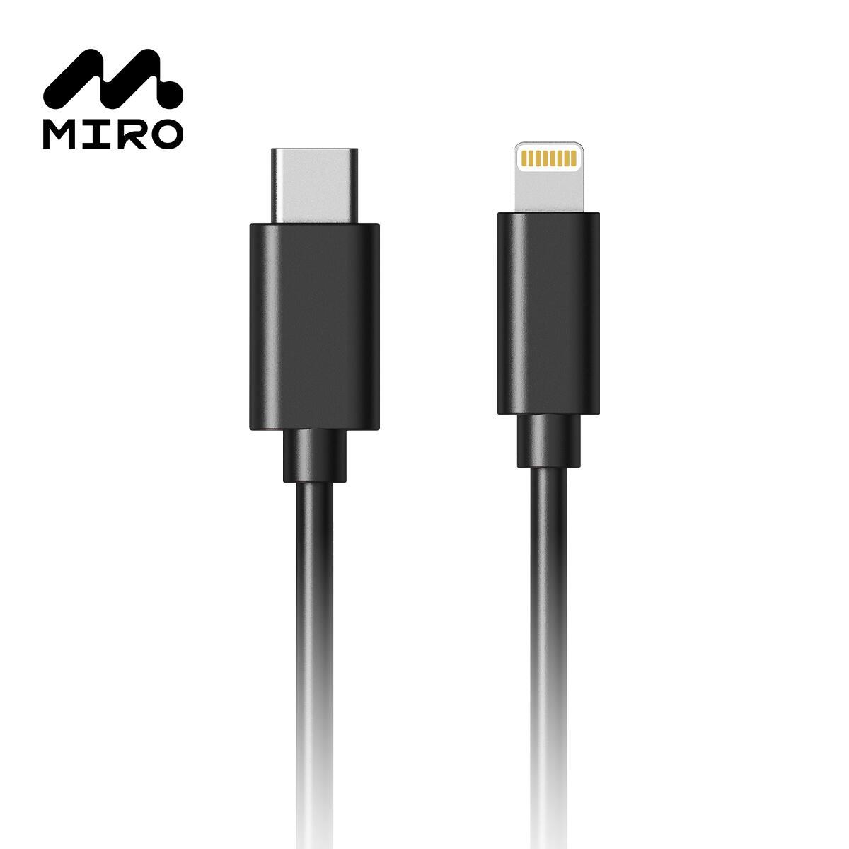 Front. Miro - U1 Data Cables | Fast Charging for Apple & Type - C Devices | MFi & Smart Chip Protection - White.