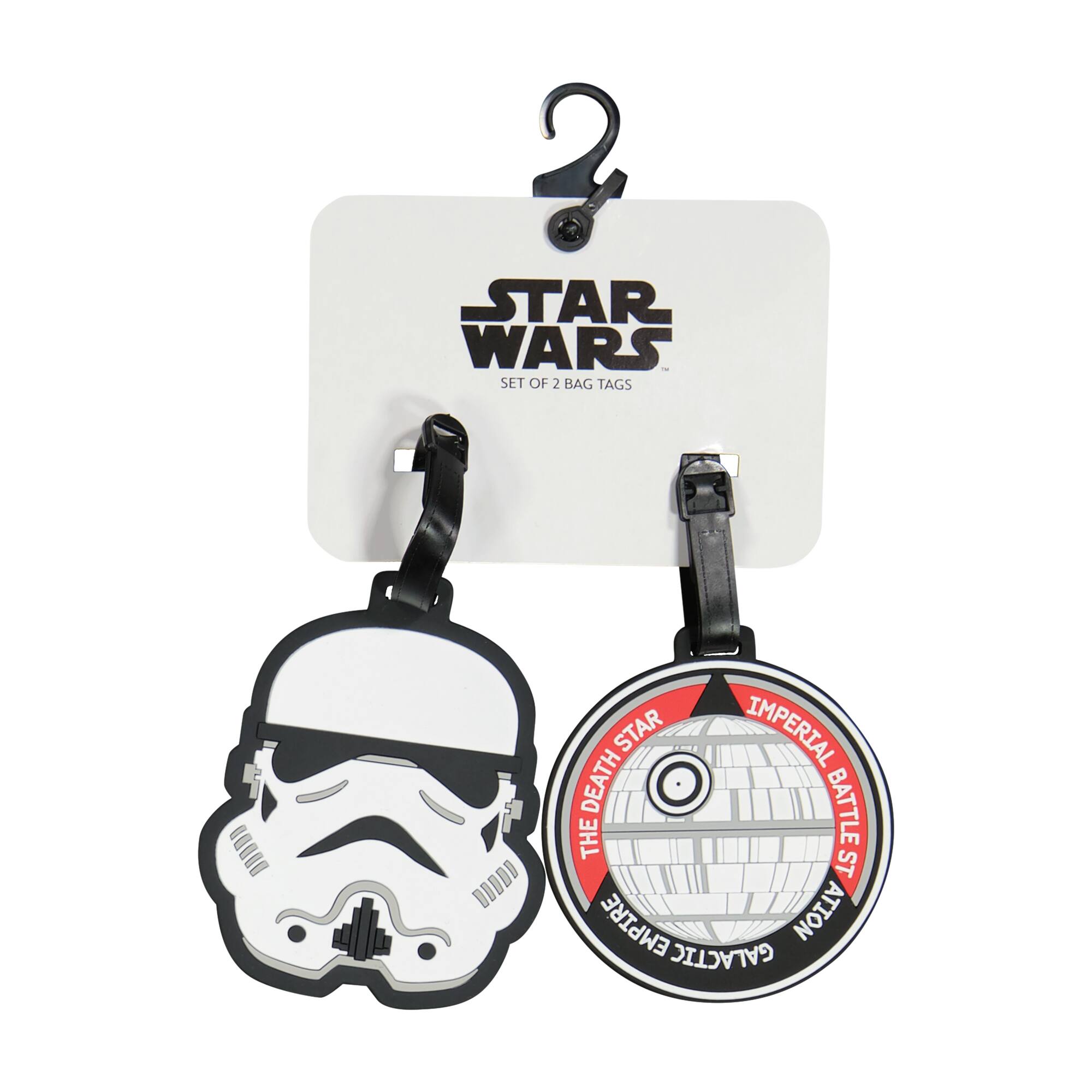 2 STAR WARS SET OF 2 BAG TAGS  
STAR IMPERIAL DEATH BATTLE THE ST EMPIRE ATION GALACTIC