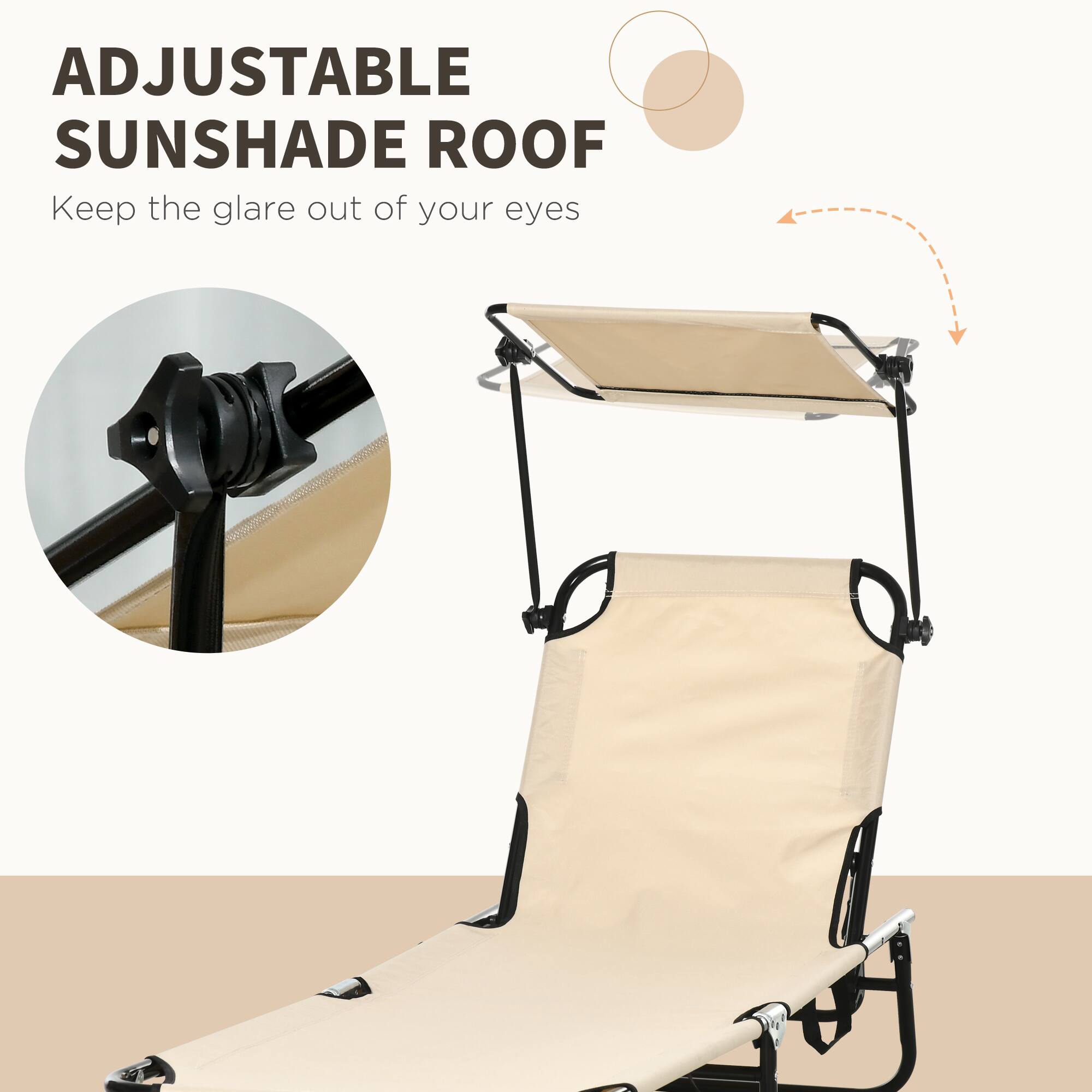 ADJUSTABLE SUNSHADE ROOF  
Keep the glare out of your eyes