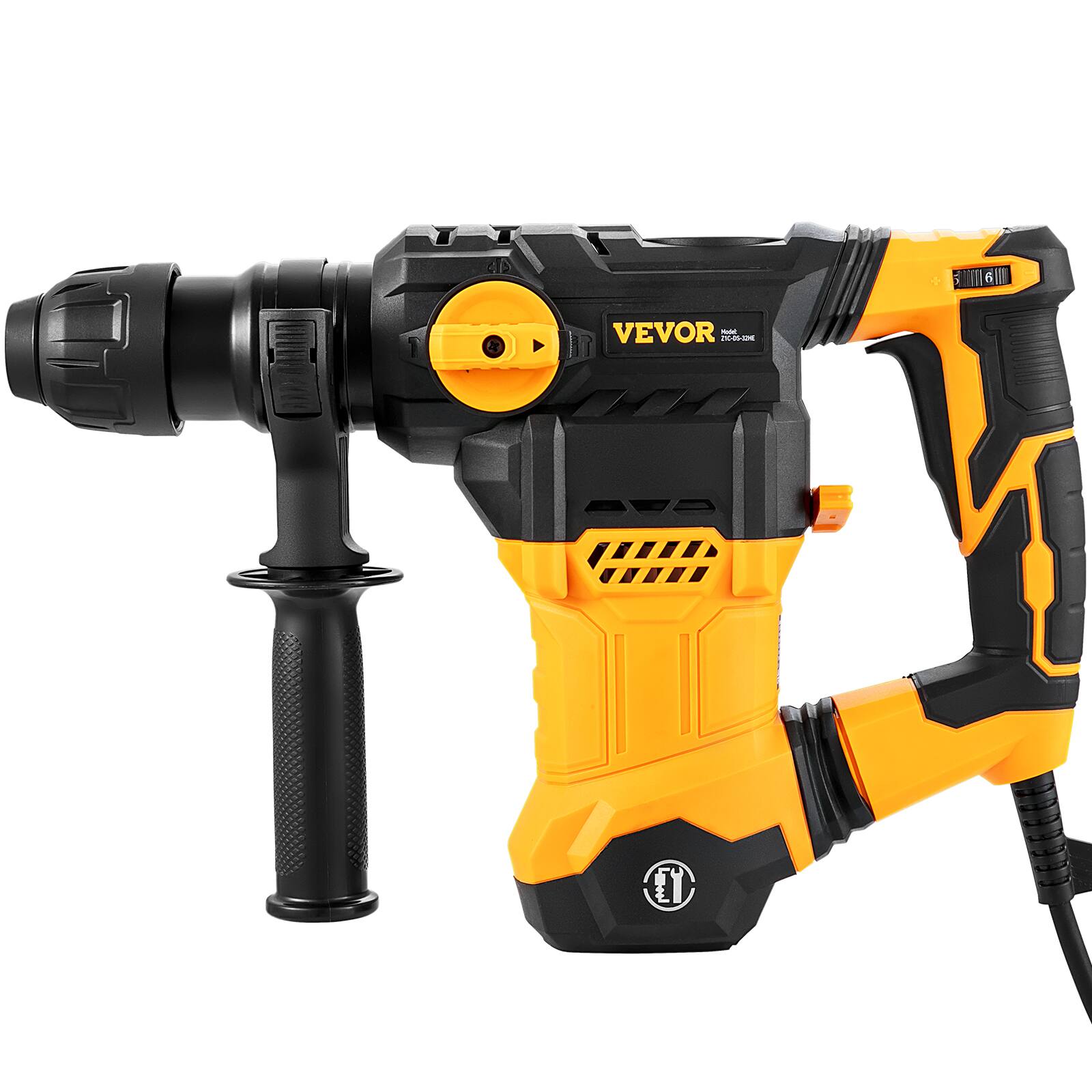 VEVOR 1 1/4 Inch SDS Plus Rotary Hammer Drill, 13 Amp Corded