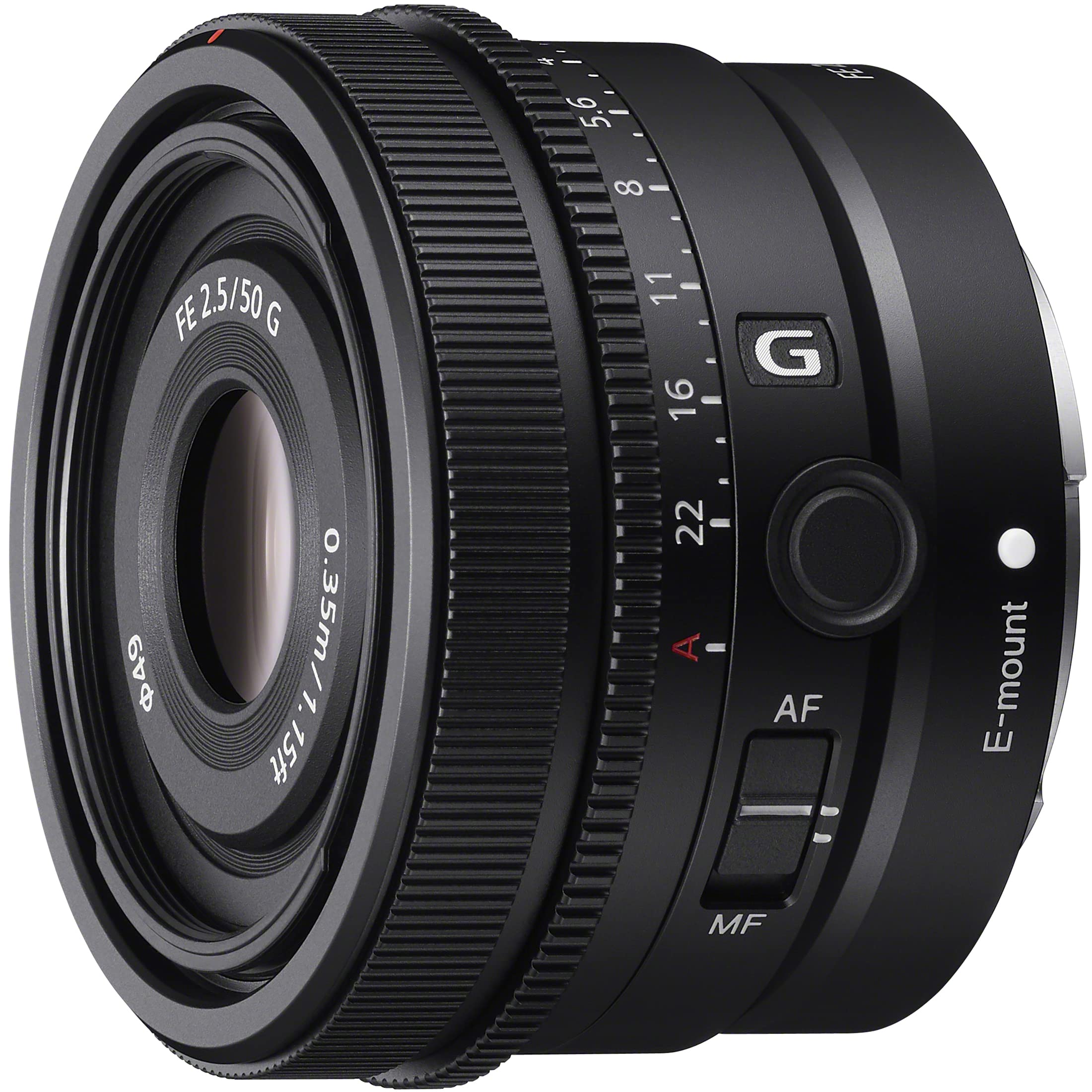 FE 2.5/50 G  
0.35m/1.15ft  
E-mount  
AF MF  
G