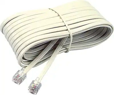 Front. Softalk - Telephone Extensions Cord, Plug/Plug, Ivory, 25ft - Ivory.