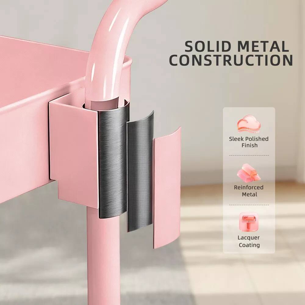 SOLID METAL CONSTRUCTION  
- Sleek Polished Finish  
- Reinforced Metal  
- Lacquer Coating