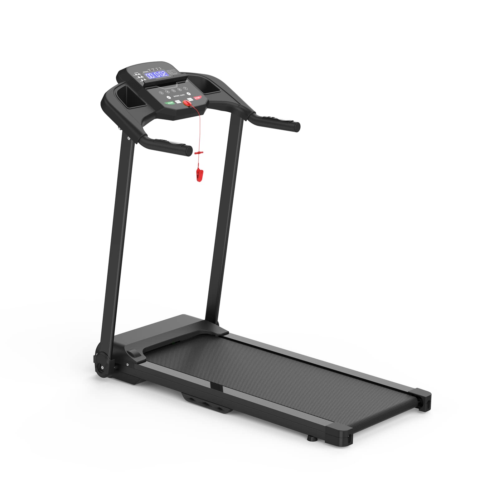 Lycvki - 2.5HP Foldable Treadmill Home Gym 265LBS Running Walking Machine - Black
