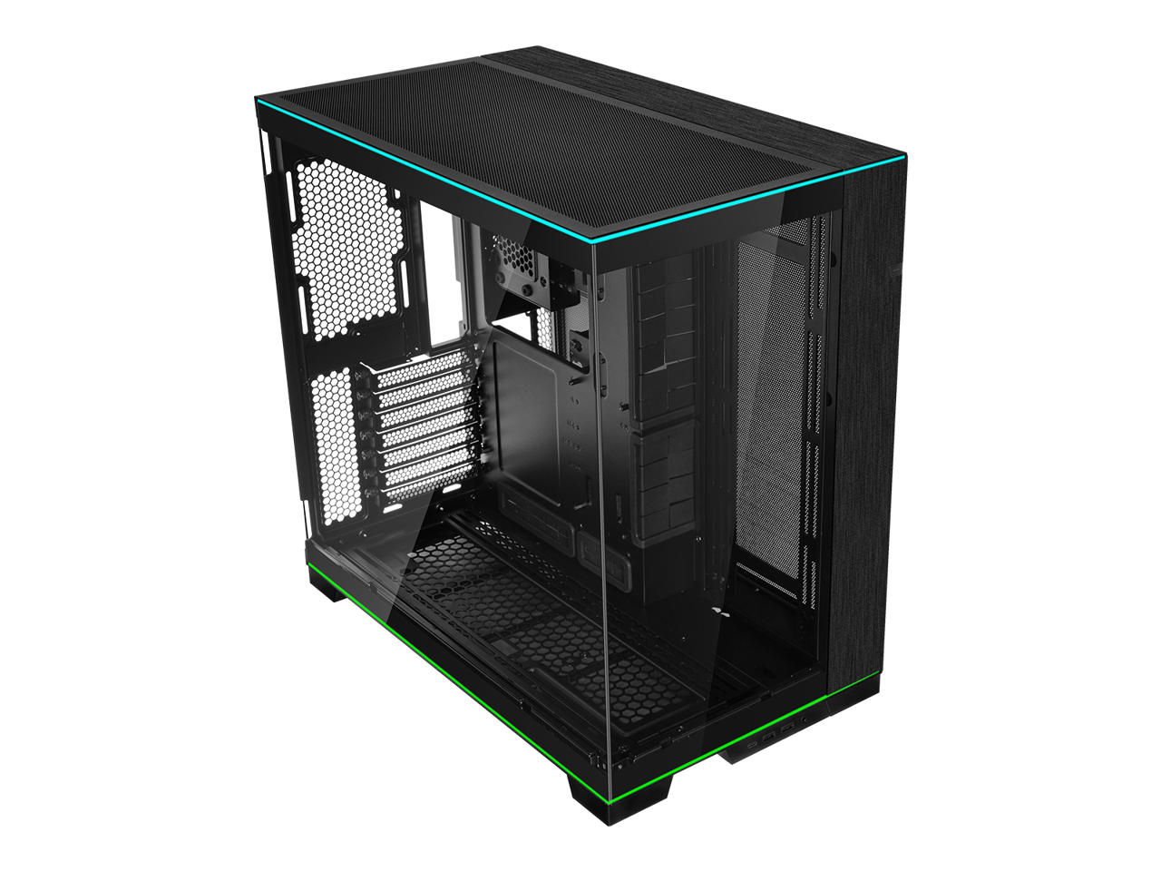 Lian Li - O11 Dynamic EVO RGB Black Aluminum / Steel / Tempered Glass ATX Mid Tower Computer Case----O11DERGBX - Black