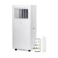TCL - 250 Sq. Ft. 6,000 BTU Smart Portable Air Conditioner 3-in-1 with AC, Fan & Dehumidifier - White - Front_Zoom