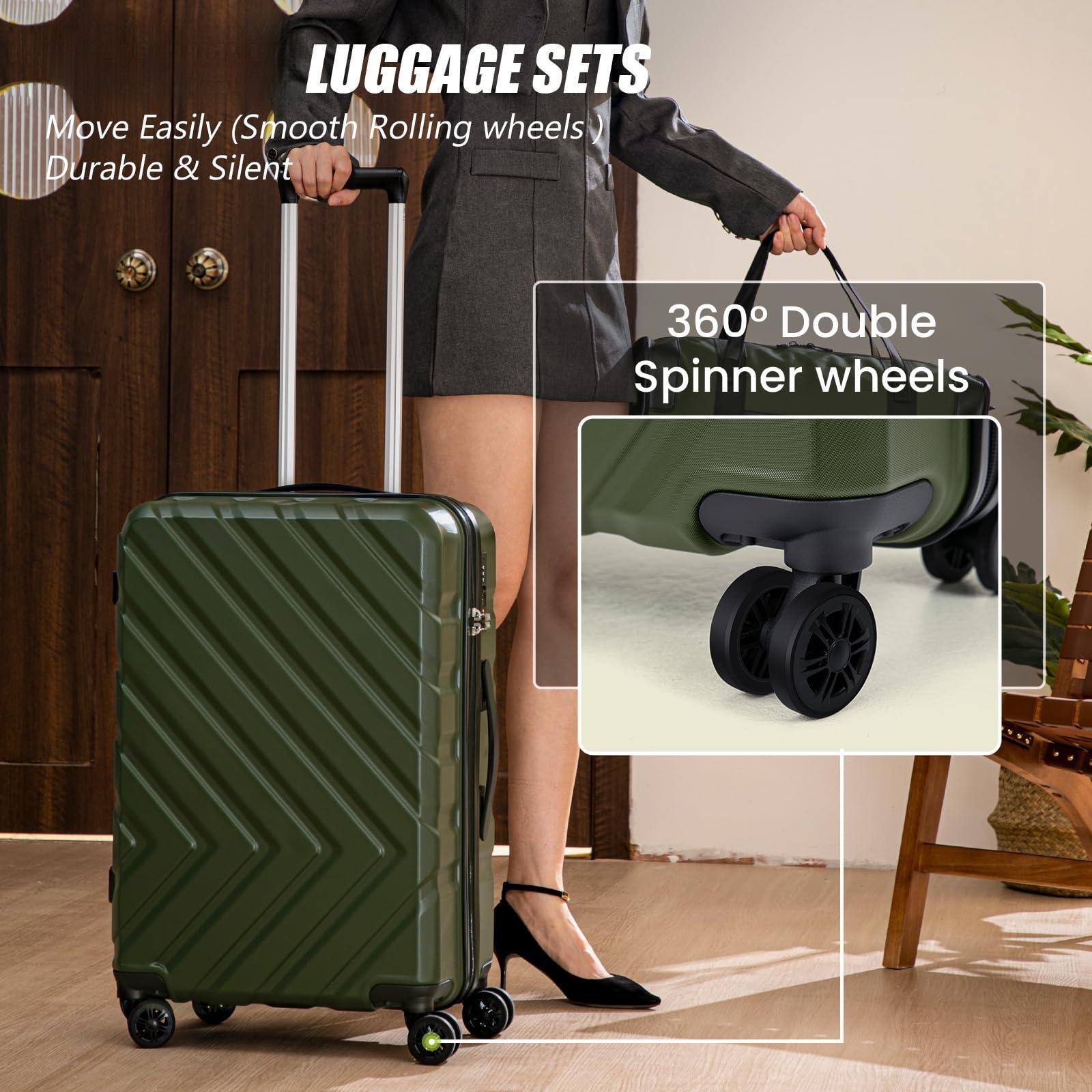LUGGAGE SETS

Move Easily (Smooth Rolling wheels)  
Durable & Silent

360° Double Spinner wheels