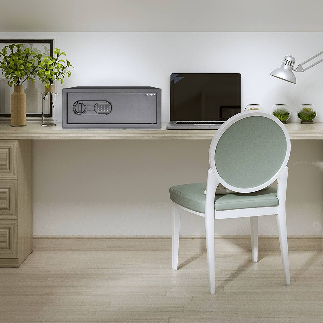 Alt View 17. Barska - 1.2 Cu. Ft Digital Keypad Safe-LED Interior Light, Extra-Wide for Laptops, Silent Mode, Steel Security Safe - Black.