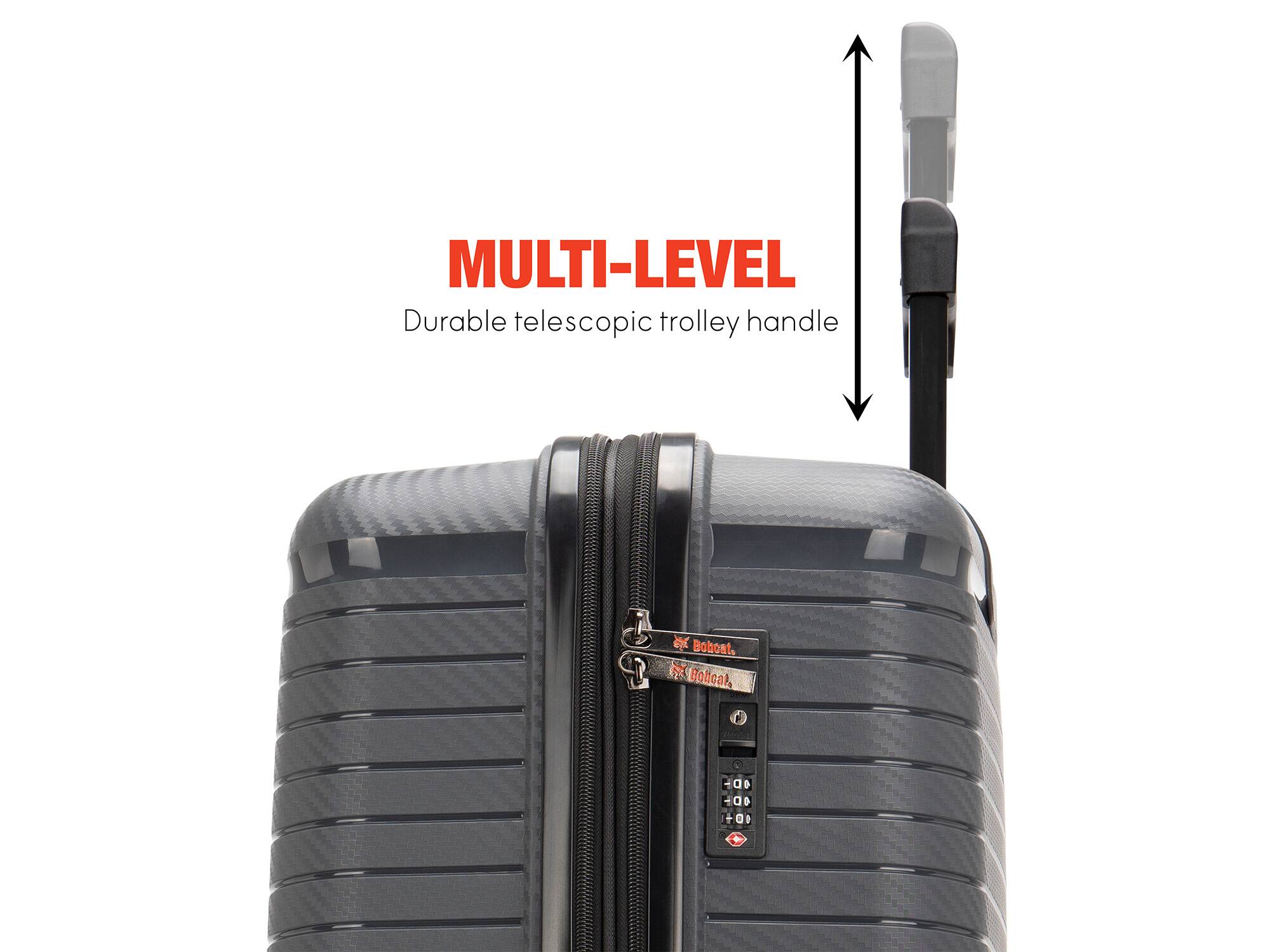 MULTI-LEVEL Durable telescopic trolley handle & Bobcat.