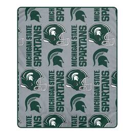 Pegasus - Michigan State Spartans 50" x 60" Homefield Stacked Logos Ultra Soft Blanket - Multicolor