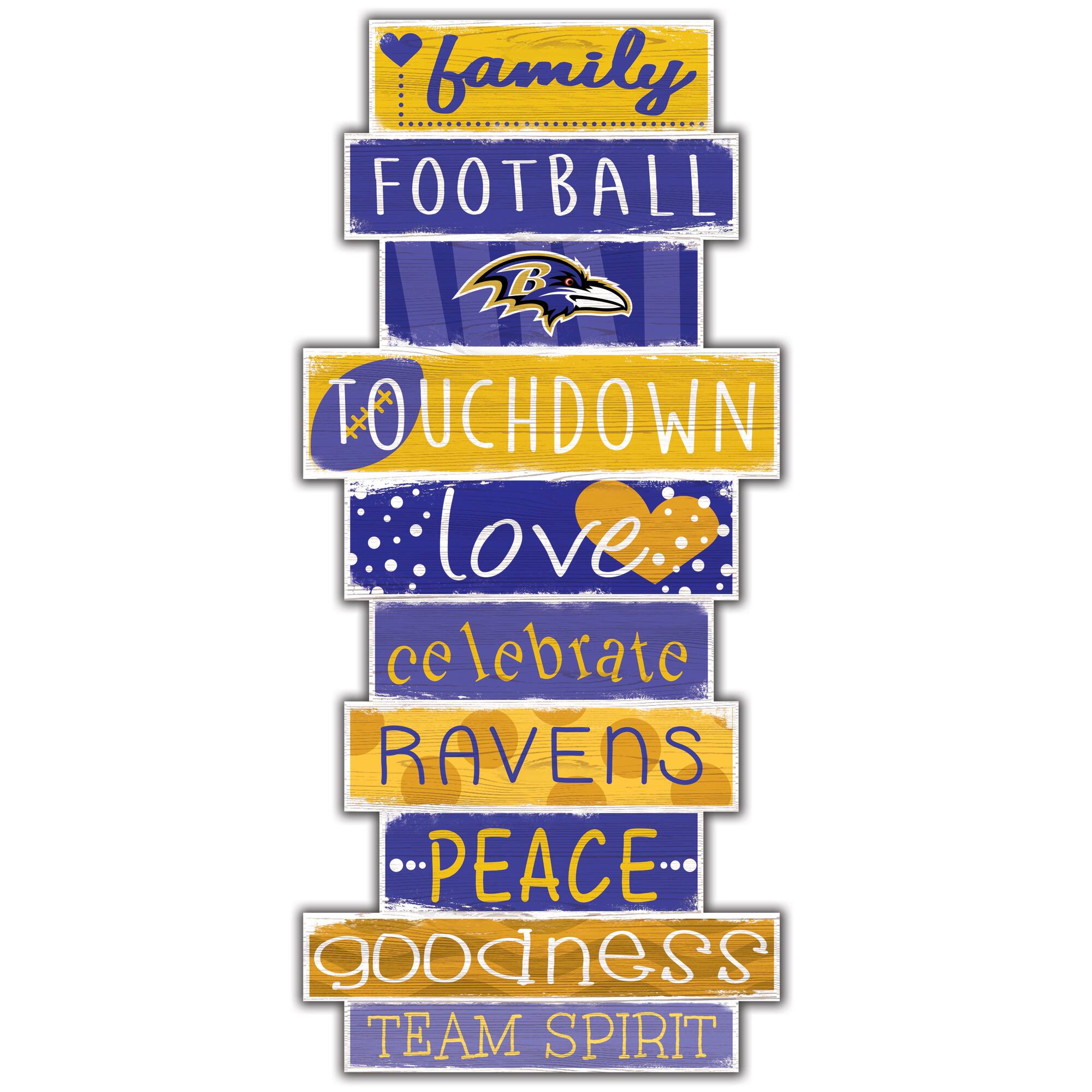 Baltimore Ravens 5'' x 24'' Celebrations Stack Sign