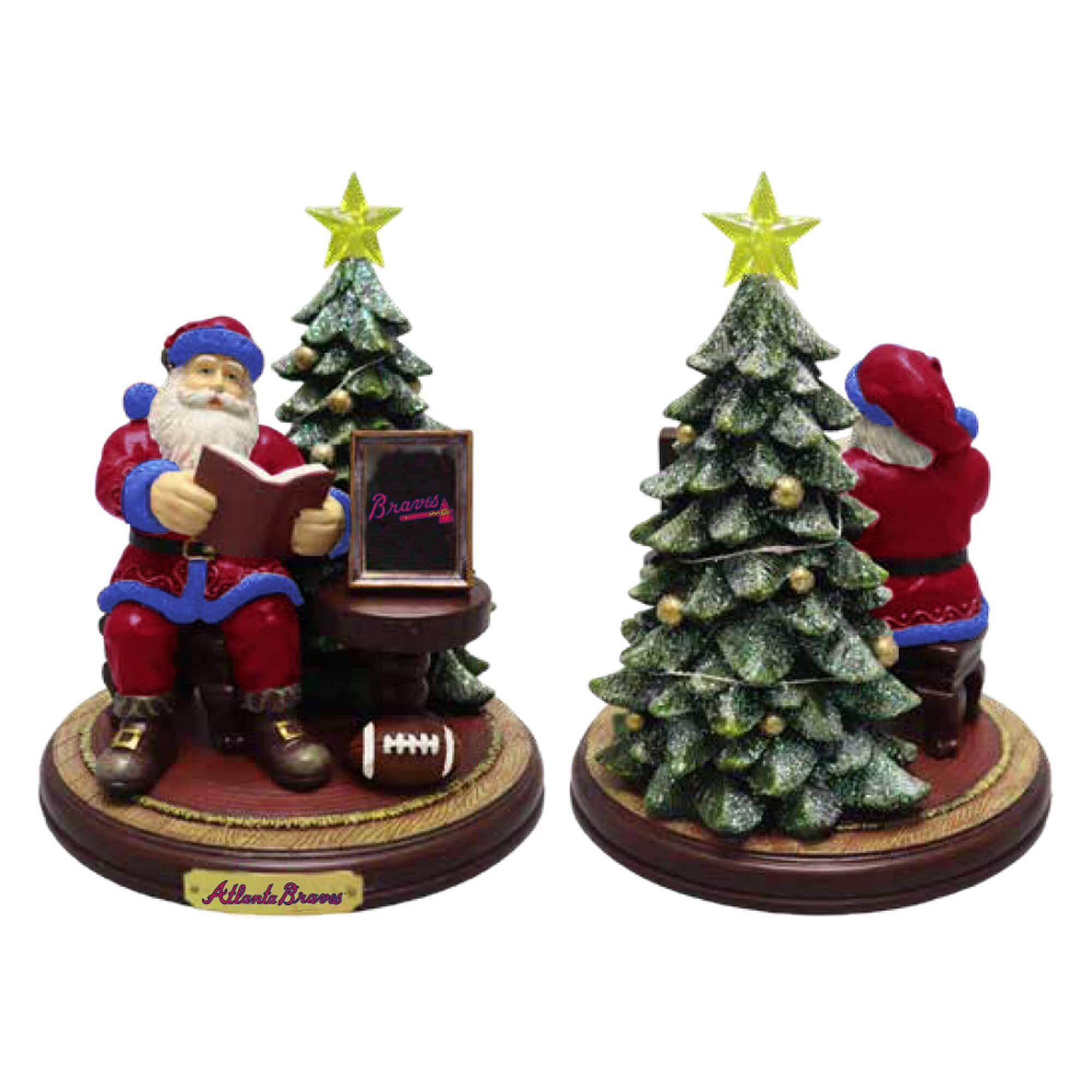 The Memory Company - Atlanta Braves Christmas Story Santa Figurine - Multicolor