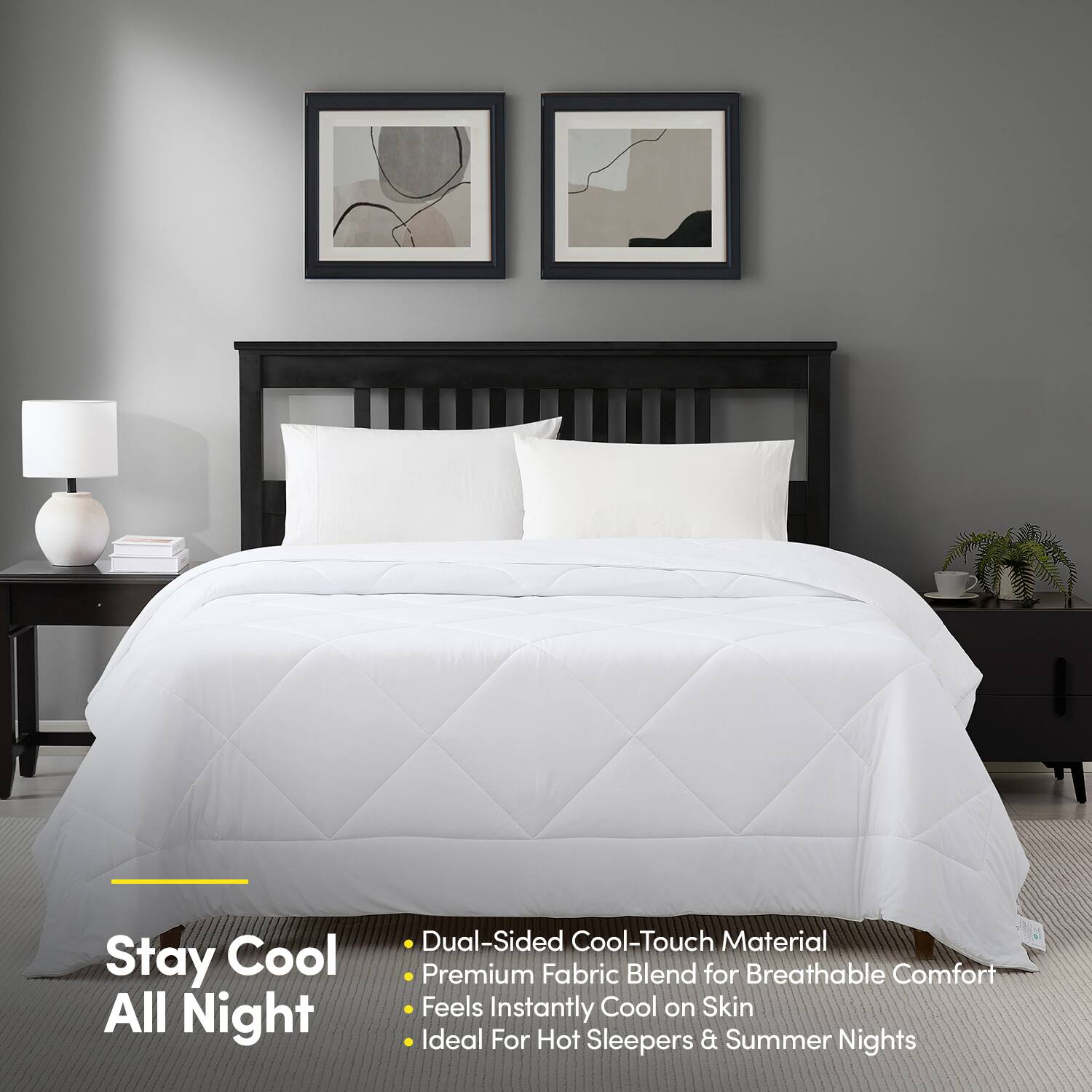 Stay Cool All Night

- Dual-Sided Cool-Touch Material
- Premium Fabric Blend for Breathable Comfort
- Feels Instantly Cool on Skin
- Ideal For Hot Sleepers & Summer Nights