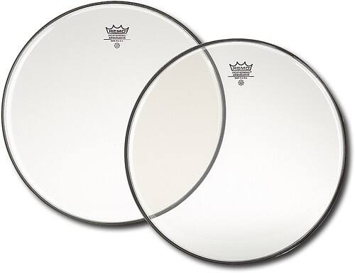 Front Standard. Remo - Ambassador 16" Clear Drum Head - Clear.