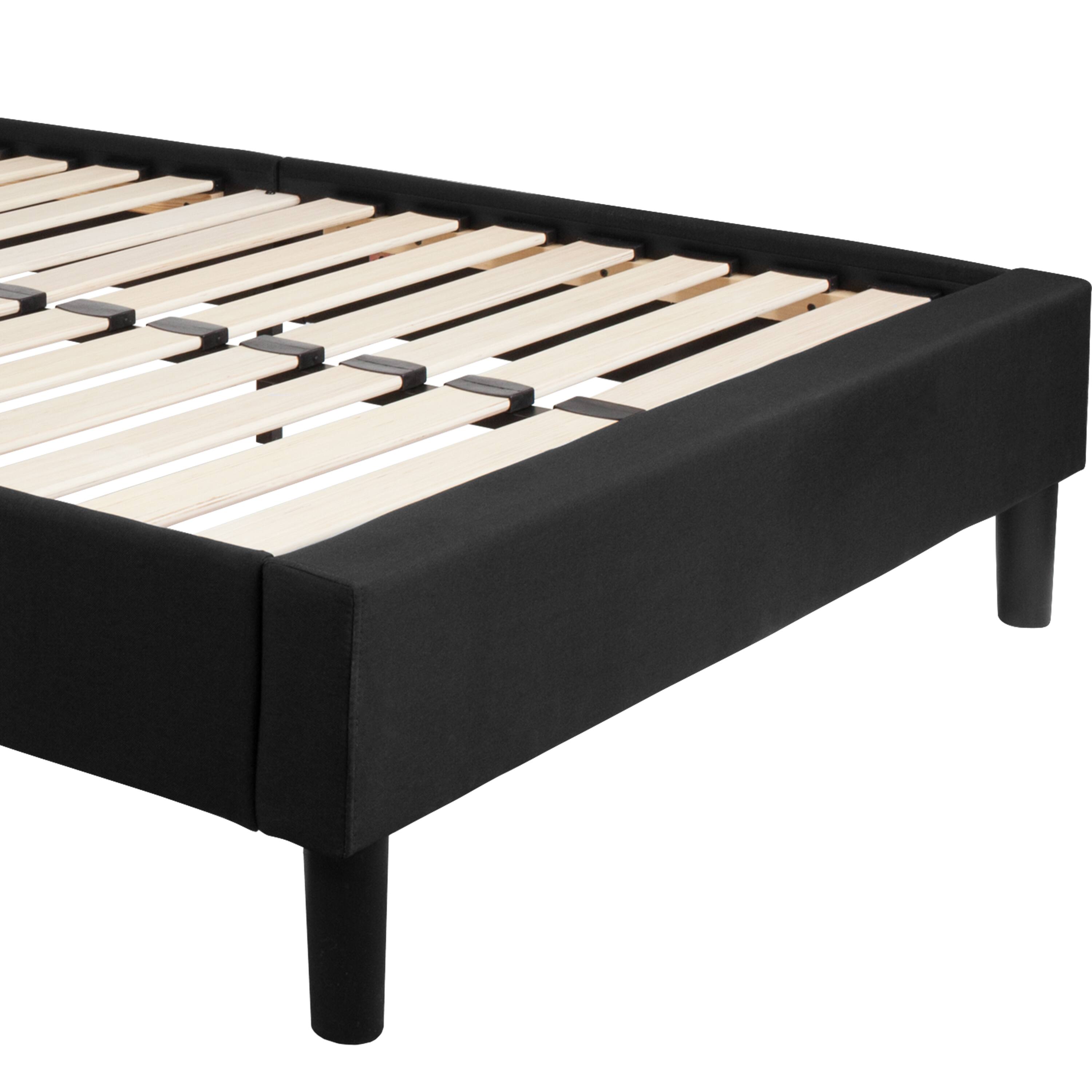 Alt View 9. Emma + Oliver - Arched Tufted Upholstered Platform Bed - Black.