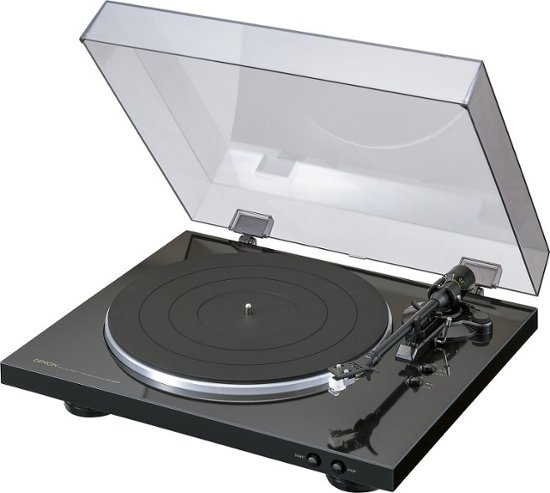 Denon Fully Automatic Analog Turntable with Built-In Equalizer, Unique Tonearm Design, Slim Design Black DP-300F - Best Buy