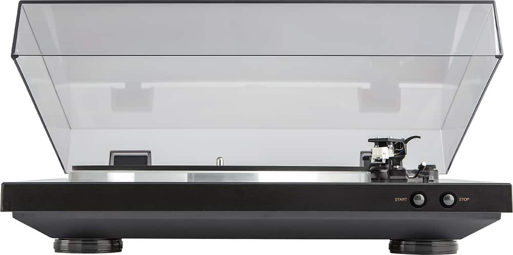 Alt View 11. Denon - DP-300F Fully Automatic Analog Turntable with Built-In Phono Equalizer, Unique Tonearm Design, Slim Design - Black.