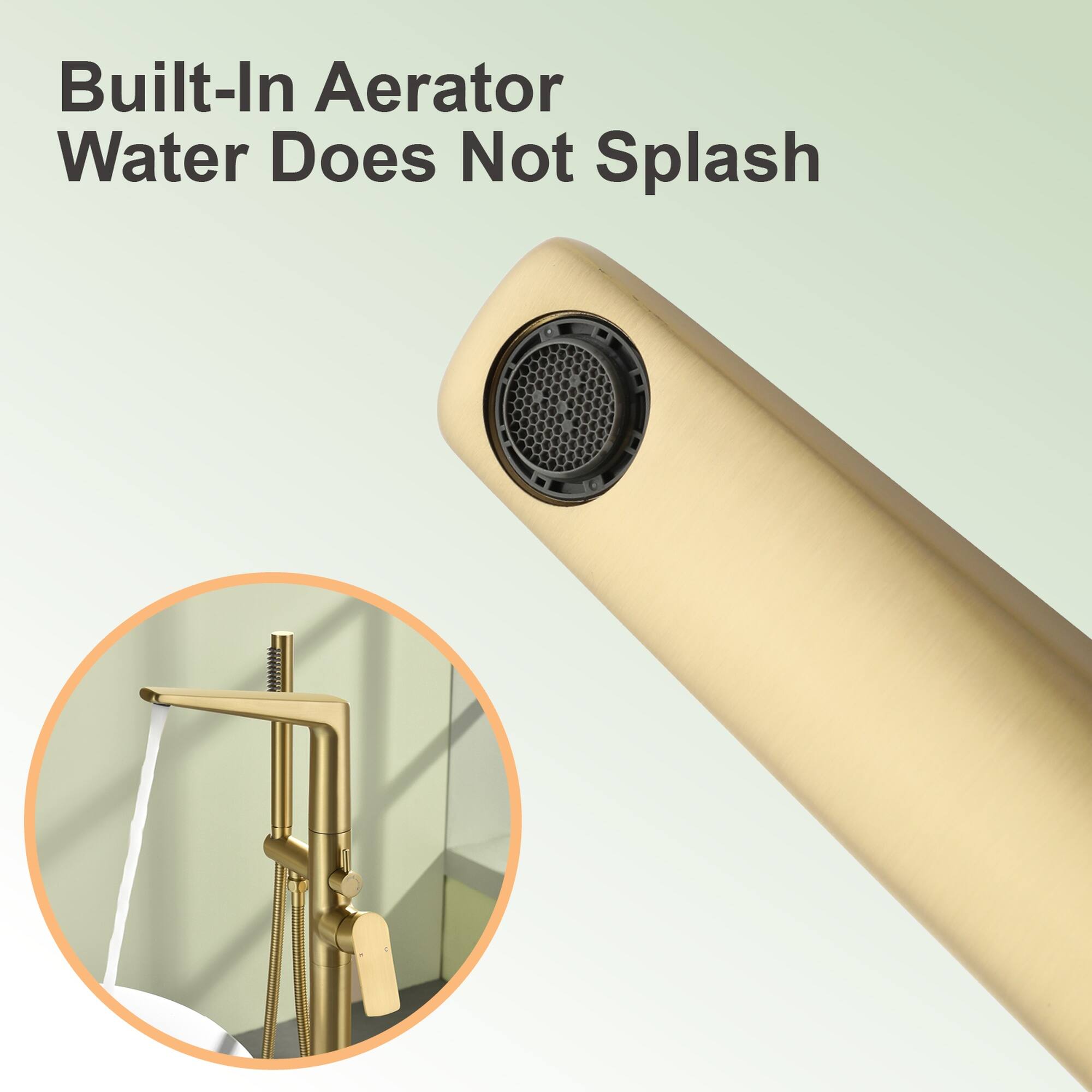 Built-In Aerator  
Water Does Not Splash