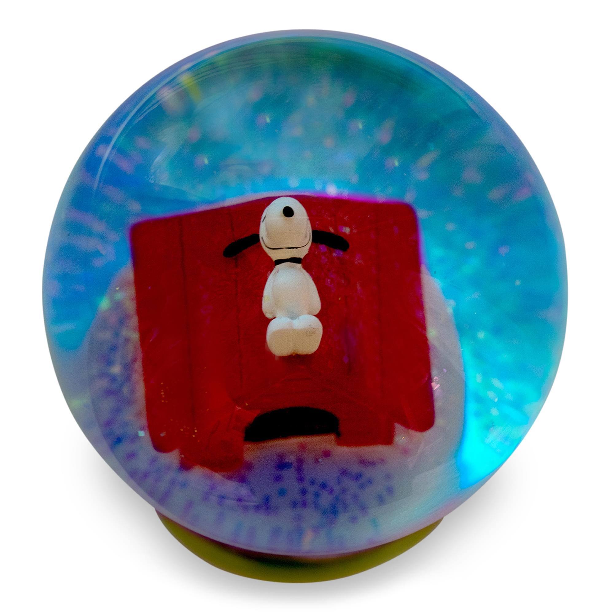 Alt View 10. Silver Buffalo - Peanuts Snoopy Group Walk Light-Up Snow Globe | 6 Inches Tall - Red.