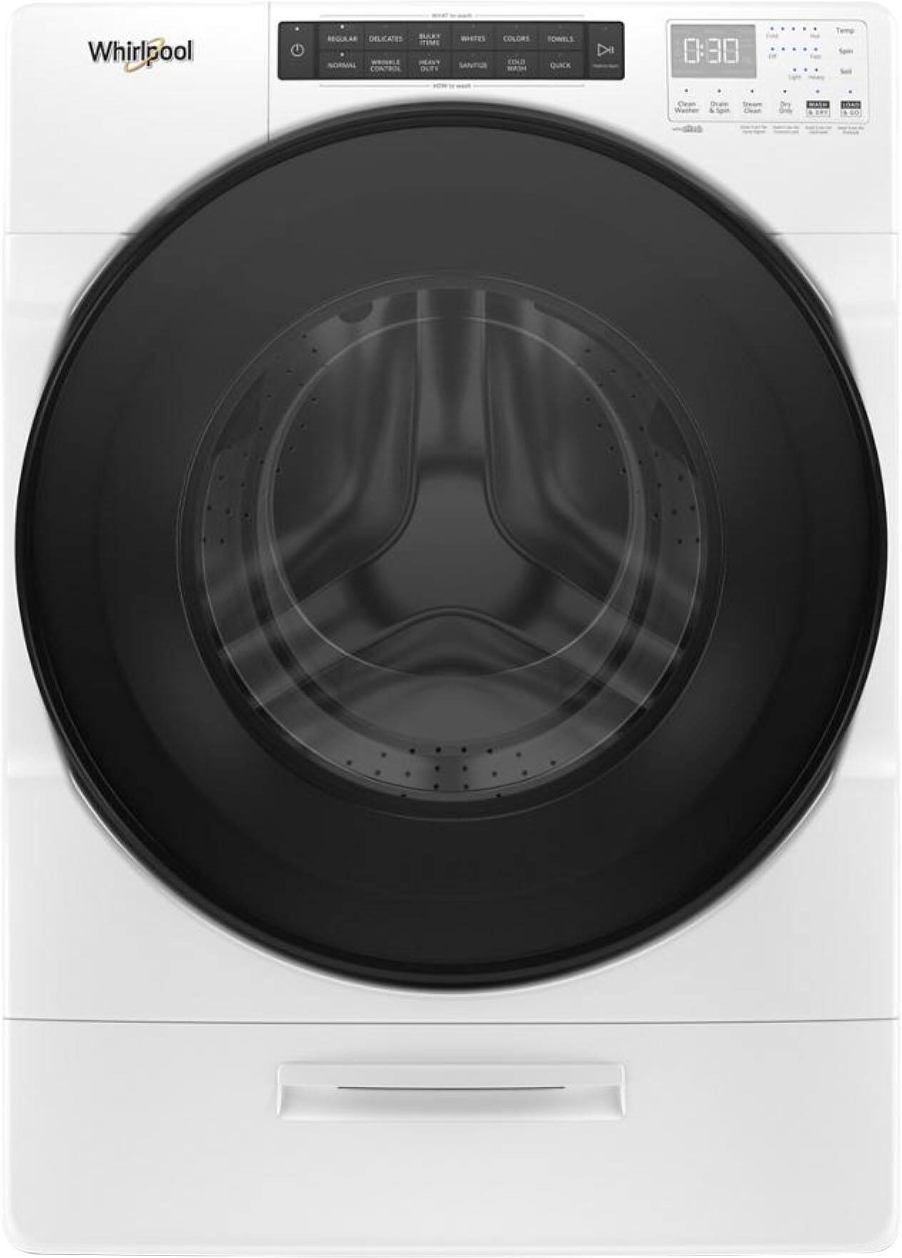 Whirlpool - 4.5 Cu. Ft High Efficiency All In One Washer/Dryer Combo with Steam and Load & Go XL Dispenser - White