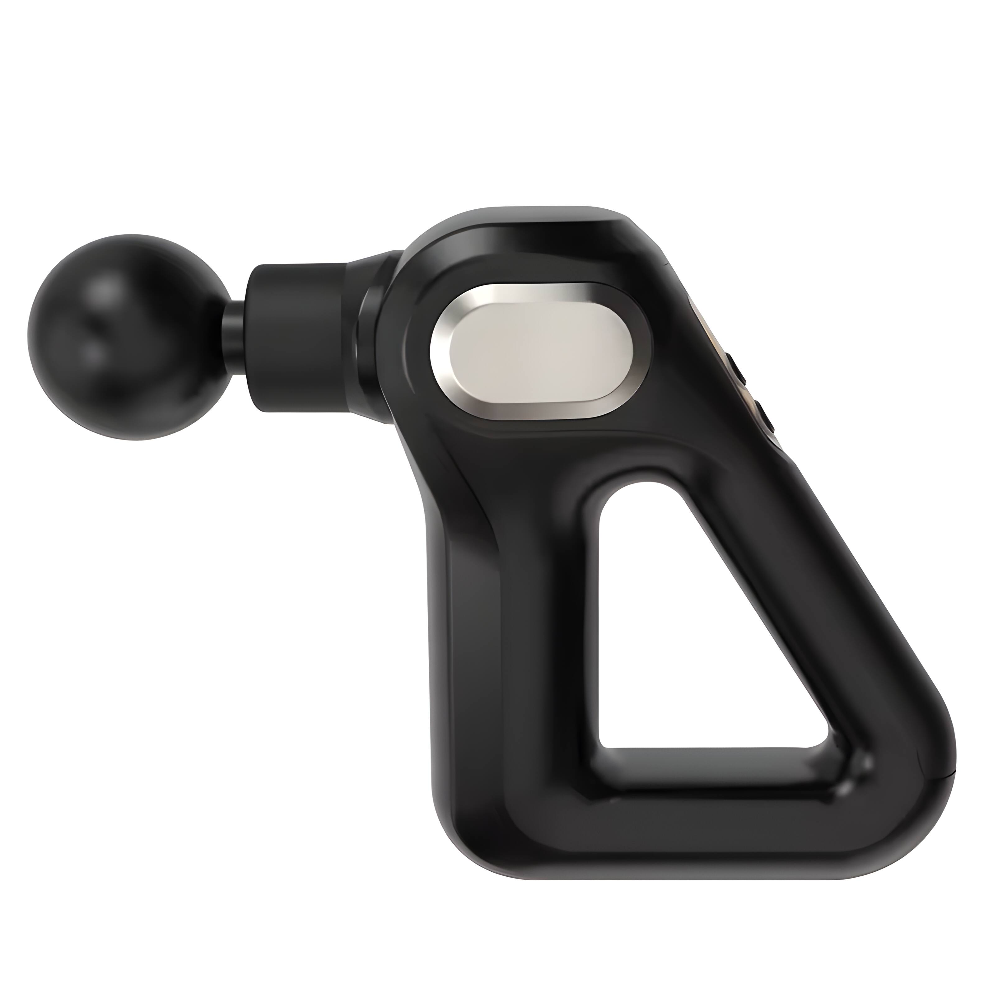 Alt View 1. Cluzine - 24W High Power Massage Gun 12 Speed 8 Heads Multi-Color Home Recovery Massager - Silver.