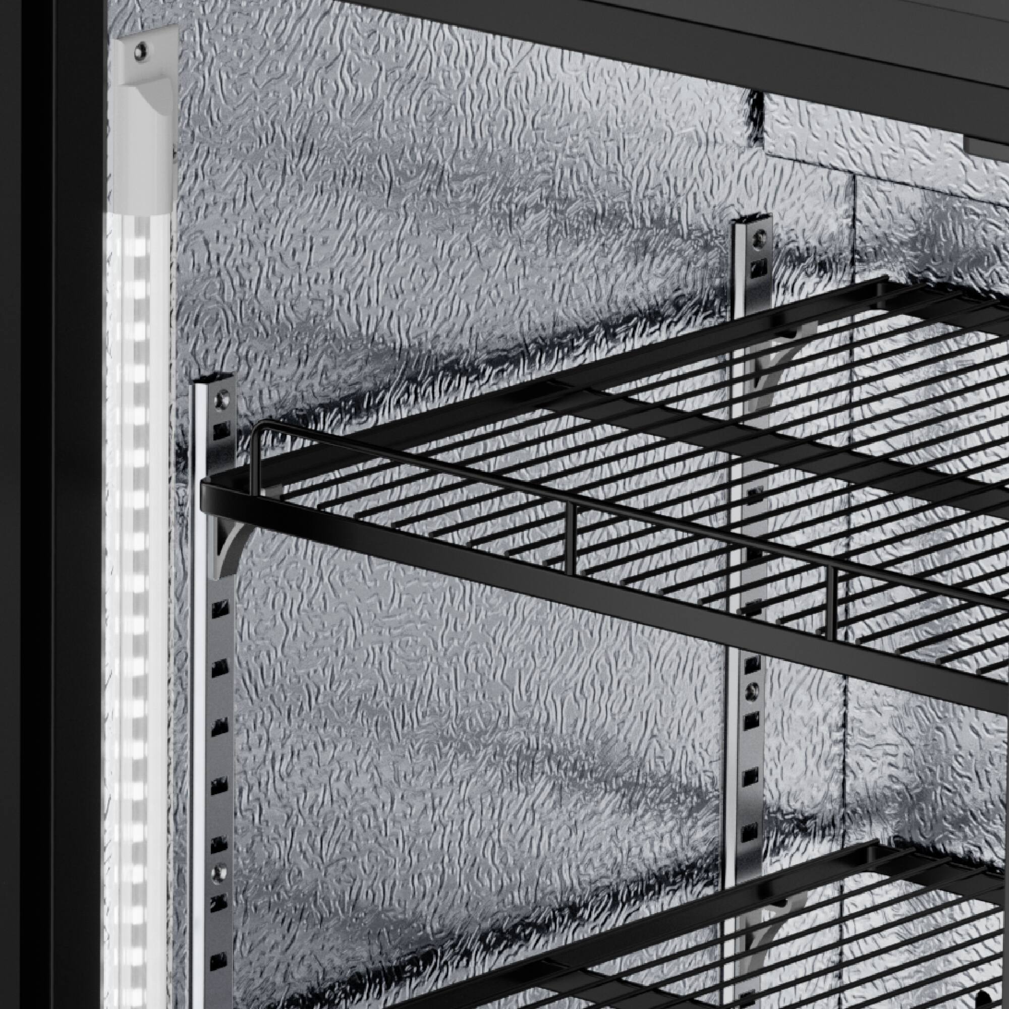 Alt View 4. Yeego - Backbar Beverage Cooler with Glass Door & Adjustable Shelves, 6.5 cu. ft., for Cafes, Bars, Shops & Restaurants - Black.