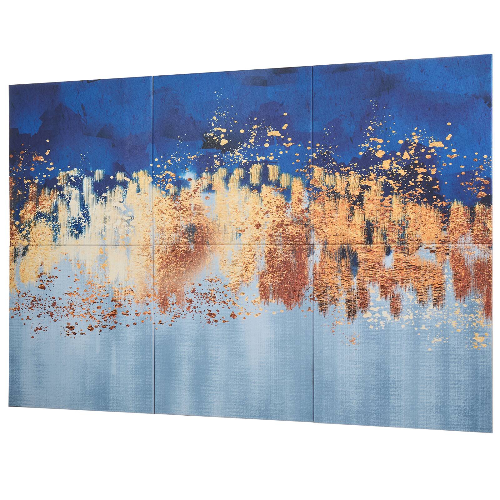 Alt View 5. VEVOR - 6 Pack Art Acoustic Panels, 70.87 x 47.24 x 0.4 inch Soundproof Wall Tiles, Self Adhesive Decorative Sound Dampening - Blue;Yellow.