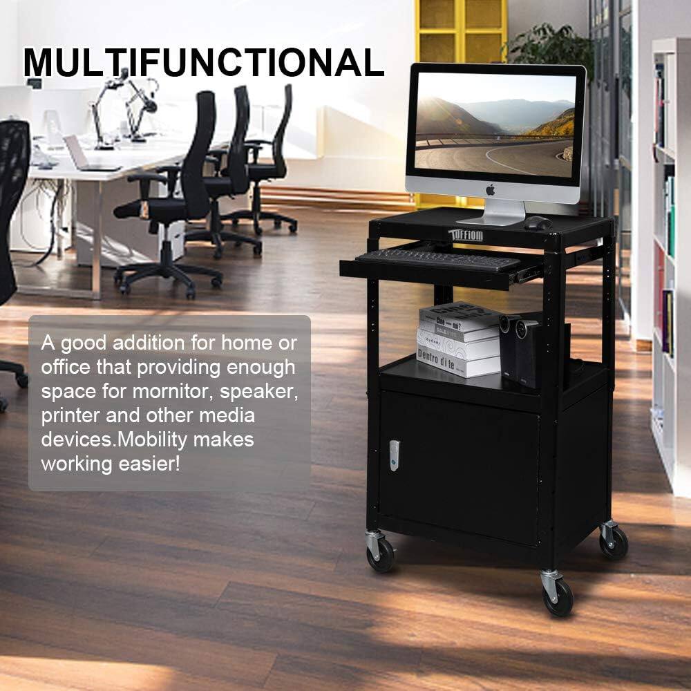 MULTIFUNCTIONAL

A good addition for home or office that providing enough space for monitor, speaker, printer and other media devices. Mobility makes working easier!