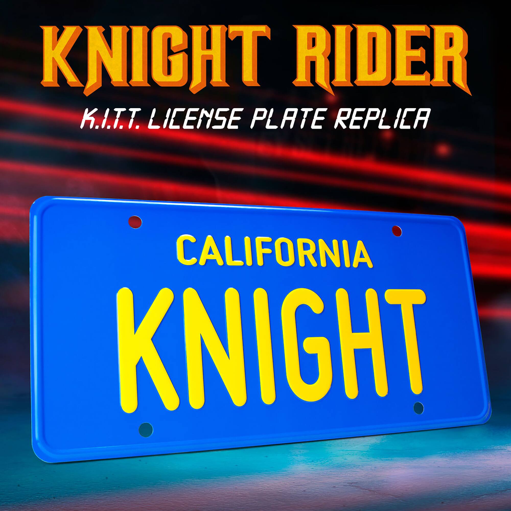 Knight Rider K.I.T.T. License Plate Replica California Knight