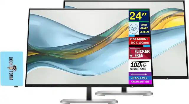 24" Anti Glare Screen
VESA Mount 100 x 100mm
Flicker Free
100Hz Refresh Rate
-5 to +23 Adjustable Tilt