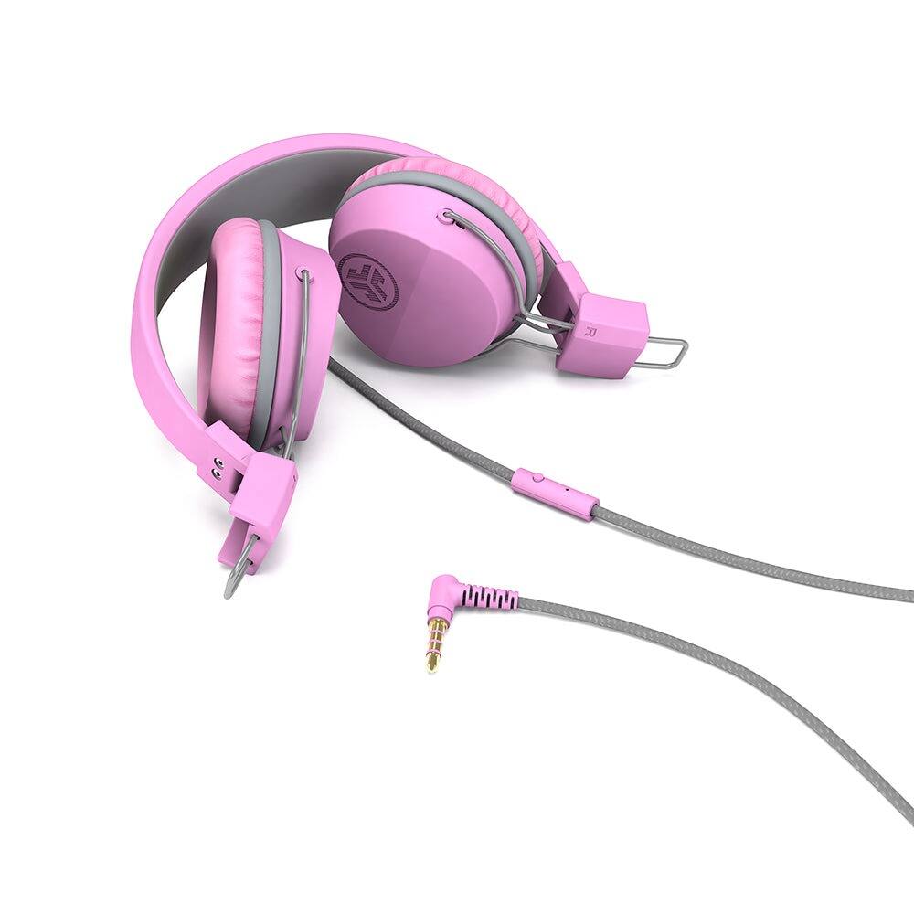 Left. JLab - JBuddies Studio On-Ear Kids Wired Headphones - Pink - USB-C.