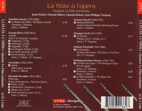 Quatuor La Fl te Enchant e Flute a L'opera: Opera Works Transcribed for ...