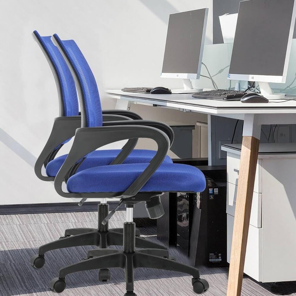 Alt View 2. Loheer - Loheer Ergonomic Office Chair Mesh Computer Chair Dark Blue - Dark Blue.