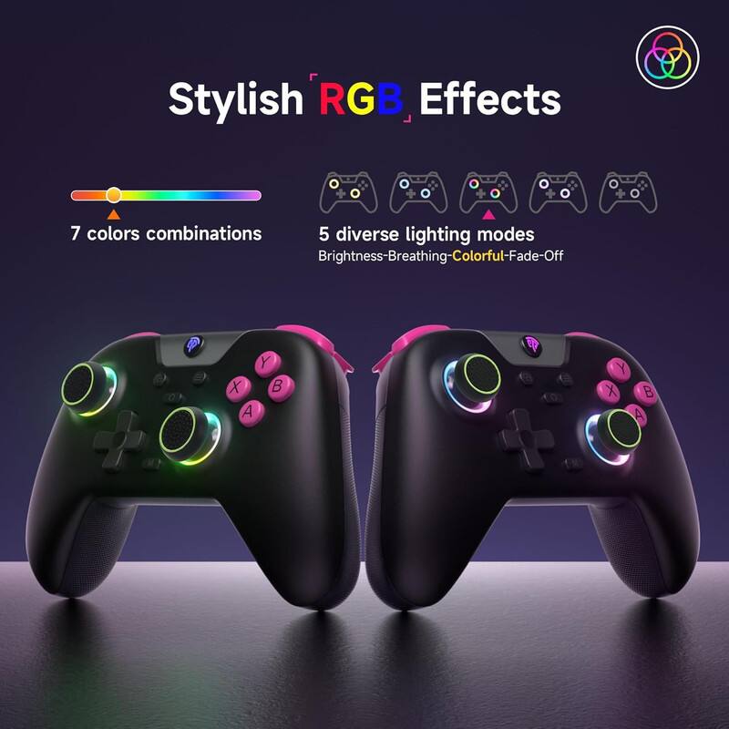 Stylish RGB Effects

7 colors combinations

5 diverse lighting modes
Brightness-Breathing-Colorful-Fade-Off