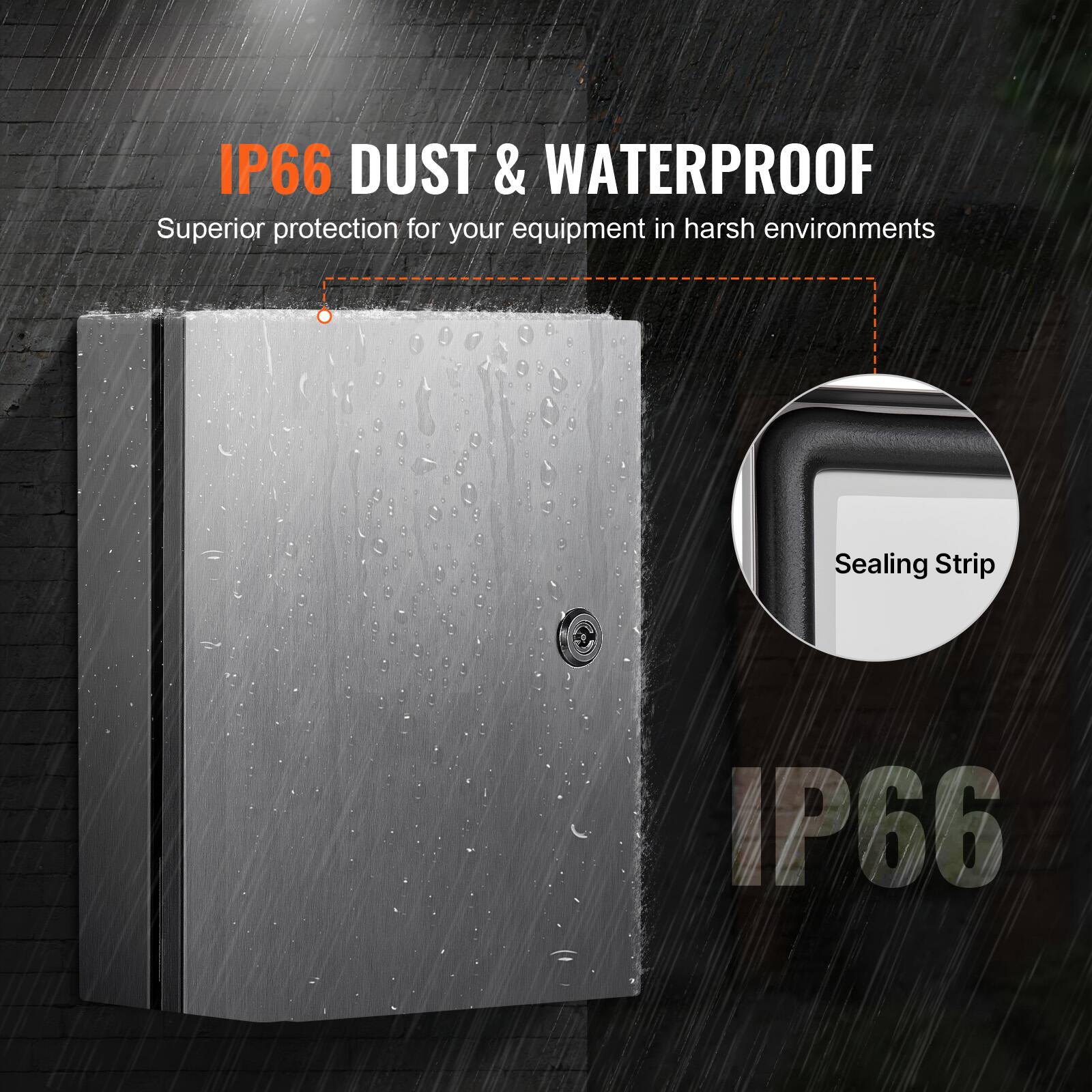 IP66 DUST & WATERPROOF  
Superior protection for your equipment in harsh environments  
Sealing Strip