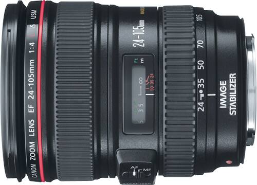 Canon - EF 24-105mm f/4L IS USM Standard Zoom Lens - Black
