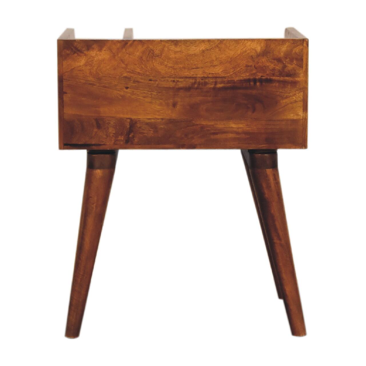 Alt View 5. Artisan Furniture - Artisan Furniture Solid Wood Chestnut Collective Nightstand, 1 Drawer, 2 Shelves, Chestnut - Chestnut.