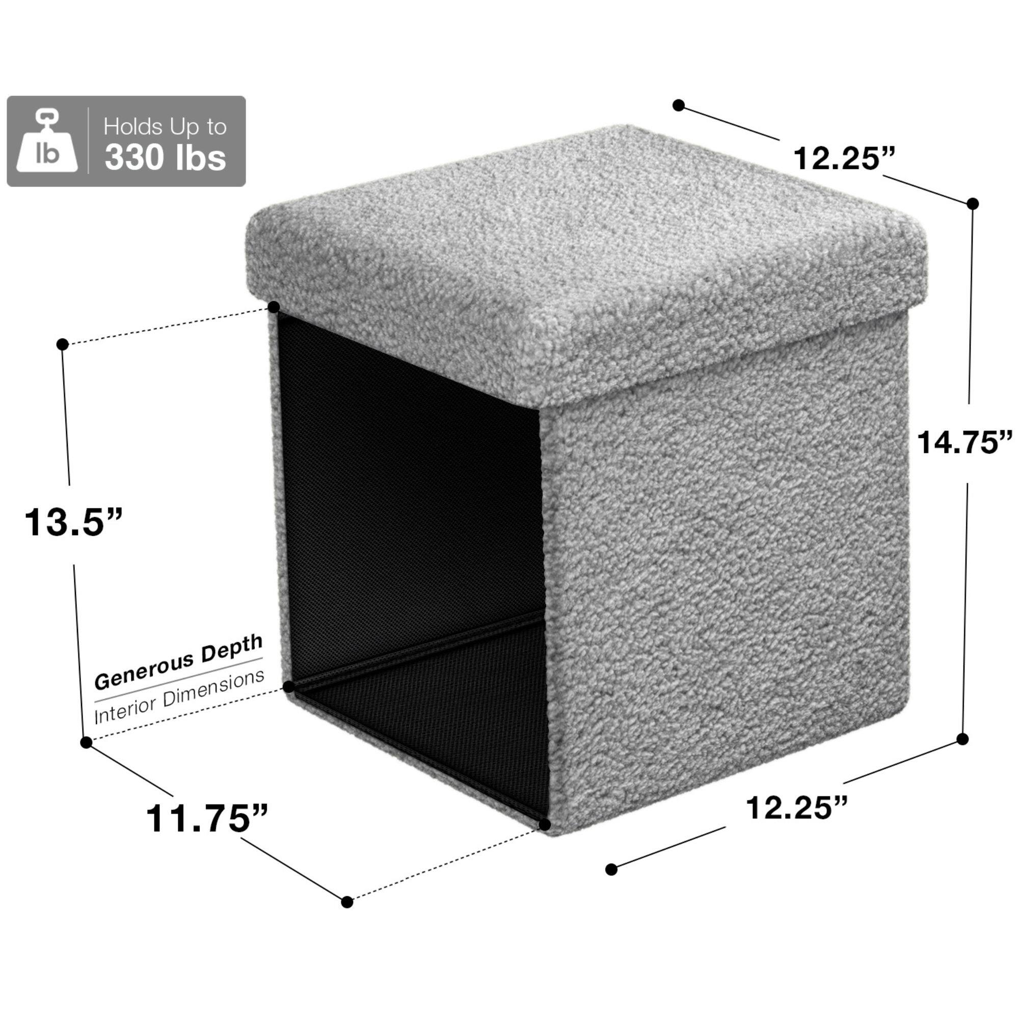 Holds Up to 330 lbs  
12.25" x 14.75" x 13.5"  
Generous Depth  
Interior Dimensions: 11.75" x 12.25"