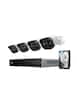 eufy - PoE NVR E40, 4 4K Bullet Cams, 24/7 Recording, 8–16CH, 2TB HDD, 122° FOV, Color Night Vision, AI Detection, Strobe - white + black + silver