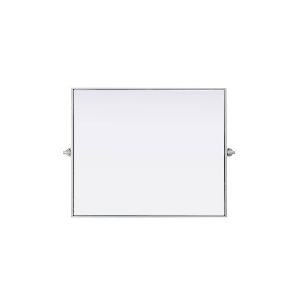 Alt View 2. Elegant Kitchen and Bath - Amoura 30X36 Pivot Mirror In Silver - Silver.