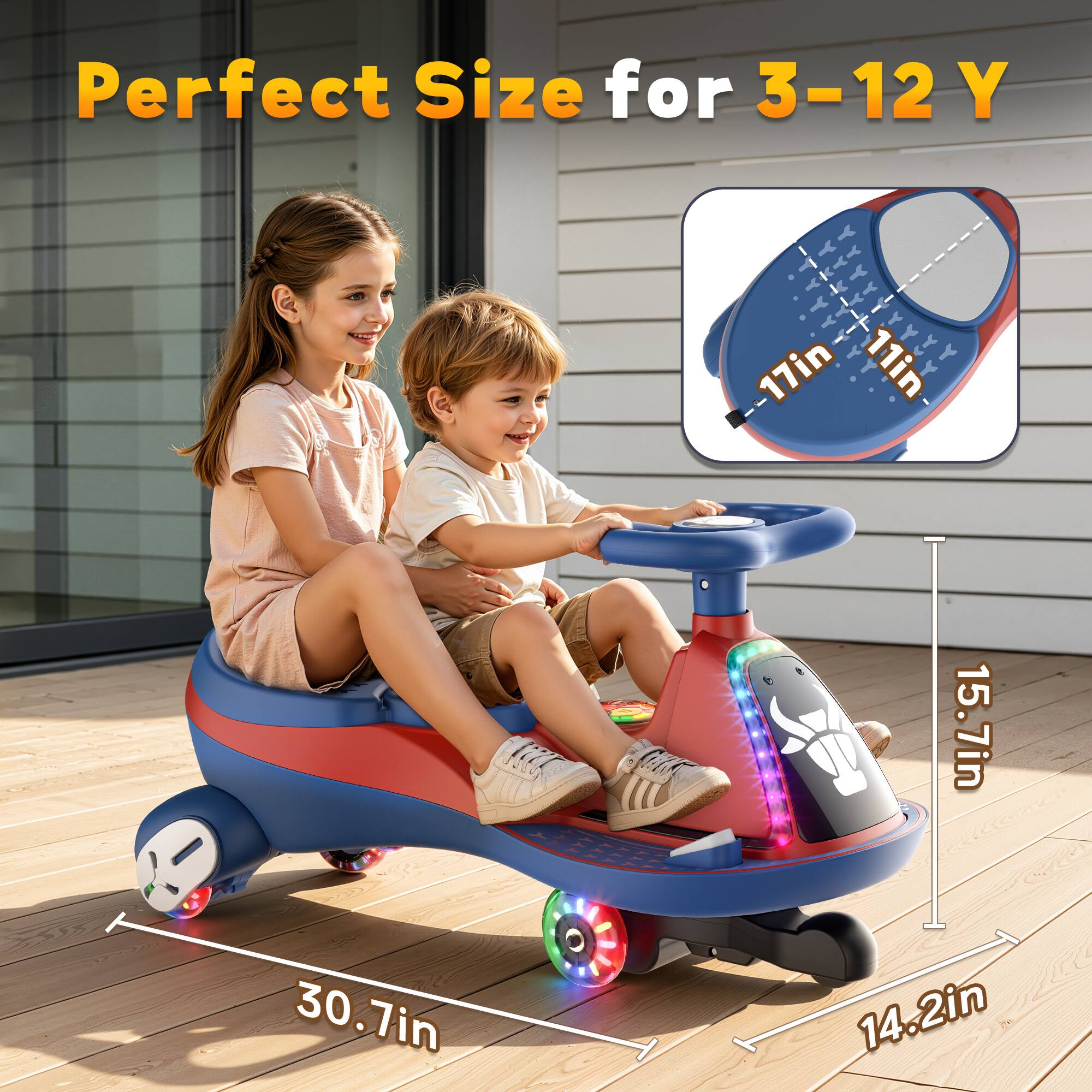 Perfect Size for 3-12 Y

30.7in
15.7in
14.2in