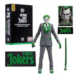 McFarlane Toys - DC Multiverse Batman: Three Jokers Action Figure | Joker BW Accent Edition - Gray