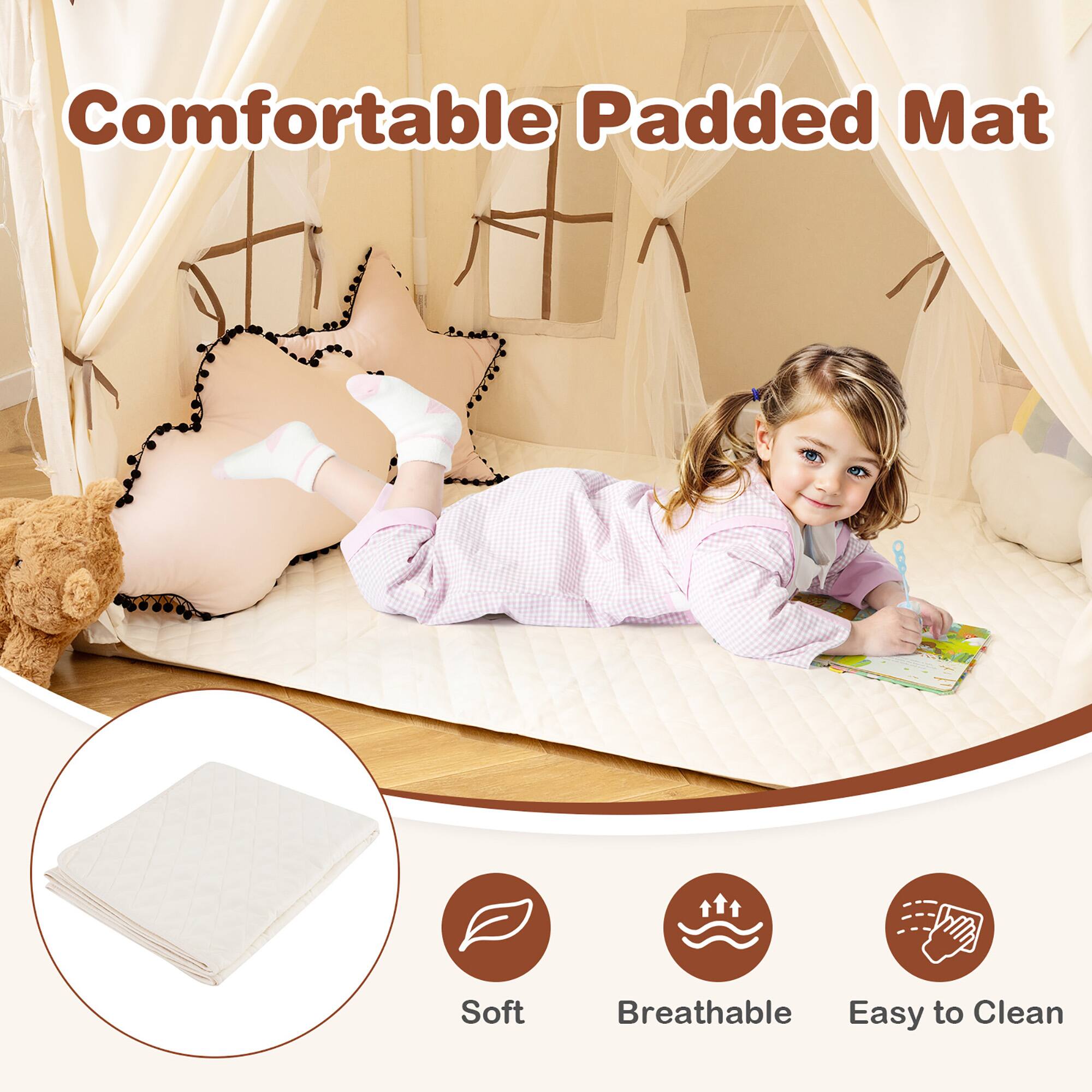 Comfortable Padded Mat

- Soft
- Breathable
- Easy to Clean