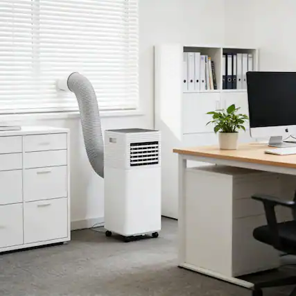 Front. Akoasm - 3-in-1 Mobile Portable Air Conditioner for Cooling and Dehumidifying.