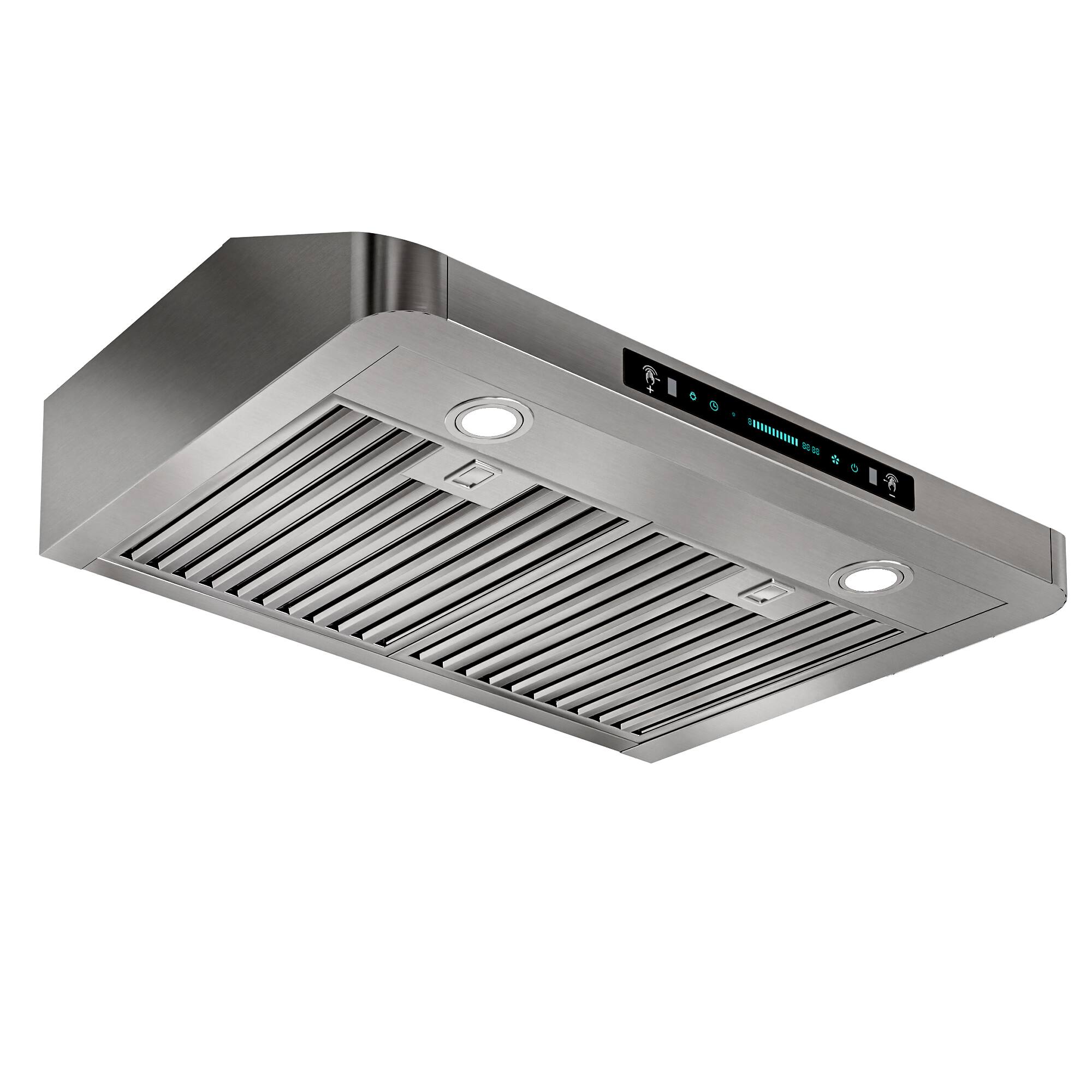 Angle. Onefly - 30 inches - Externally Vented - Under Cabinet Range Hood - Stainless Steel.