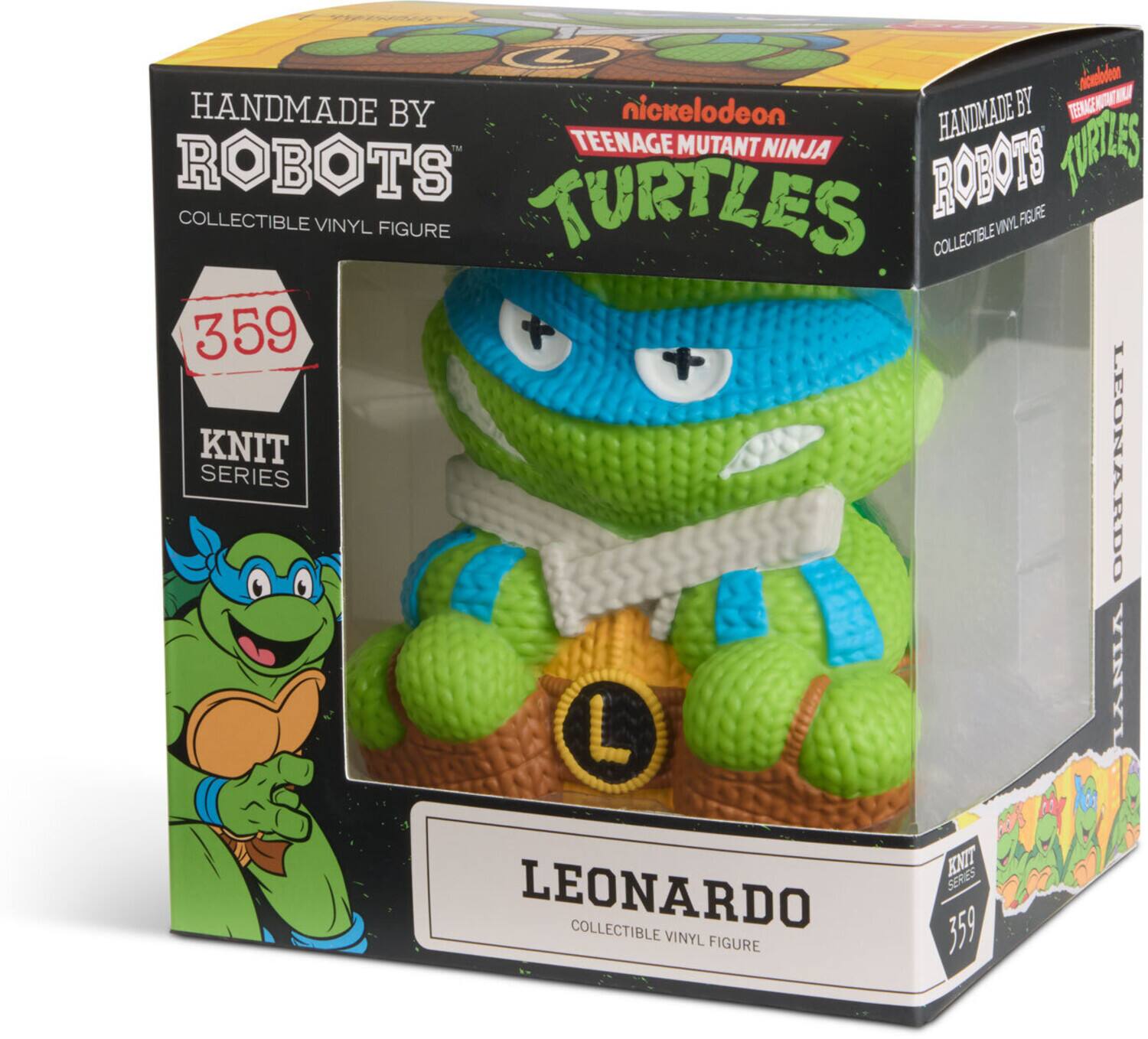 2 niculahin BY WN u HANDMADE BY nickelodeon HANDMADE EEMZ TEENAGE MUTANT NINJA TURTLES ROBOTS BOBOTS COLLECTIBLE VINYL FIGURE TURTLES COLLECTIBLE WNK FIGURE 359 KNIT LEONARDO SERIES L ANIA KNIT SERIES LEONARDO COLLECTIBLE 359 VINYL FIGURE